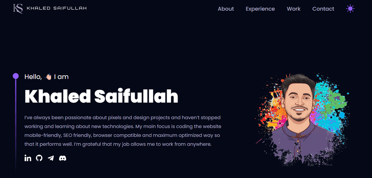 Create portfolio website